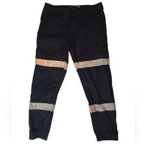 FXD Workwear  WP◆4T - REFLECTIVE CUFFED WORK PANTS - Navy Size 38